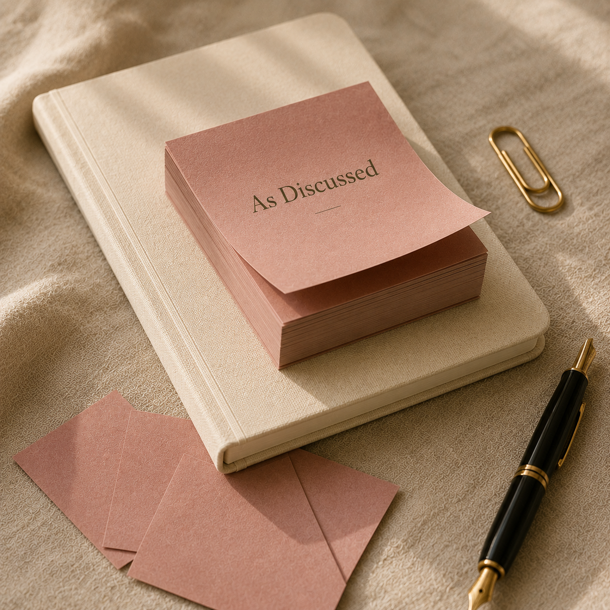 “As Discussed” Sticky Notes