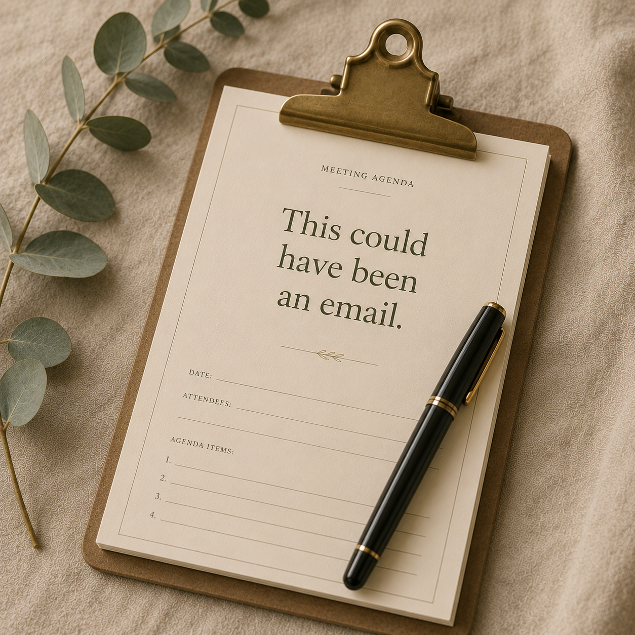 The One-Item Agenda